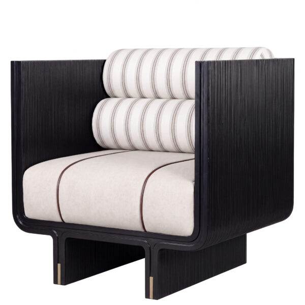 Noir Ribbed Lounge Chair